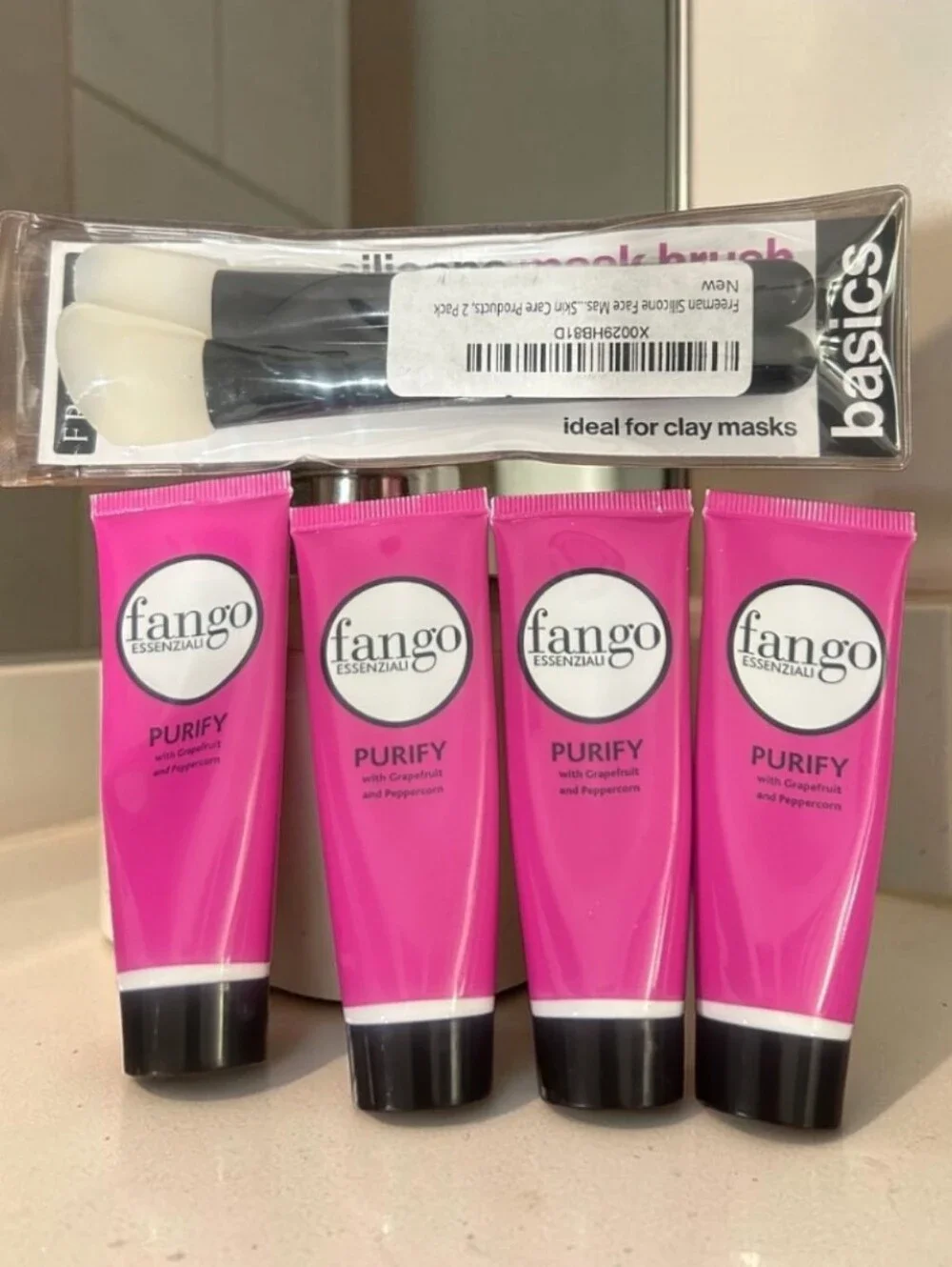 Fango Borghese Purify Mudd Mask (Pink) - 4 Pack With Applicators